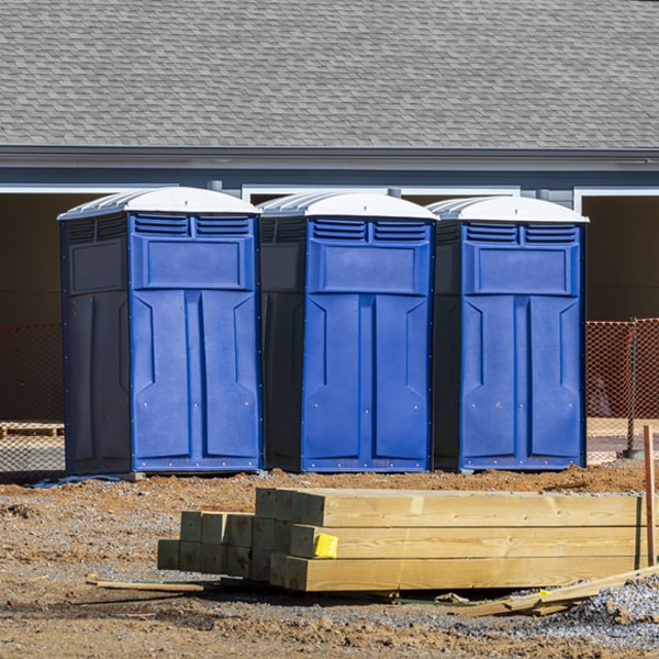 how often are the porta potties cleaned and serviced during a rental period in Corinne West Virginia